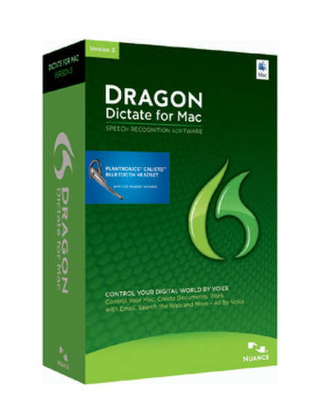 Nuance Dragon Dictate for Mac 3.0, Wireless, EDU