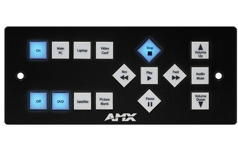 AMX CP-1016-TR-UK IR Wireless Drucktasten Schwarz Fernbedienung