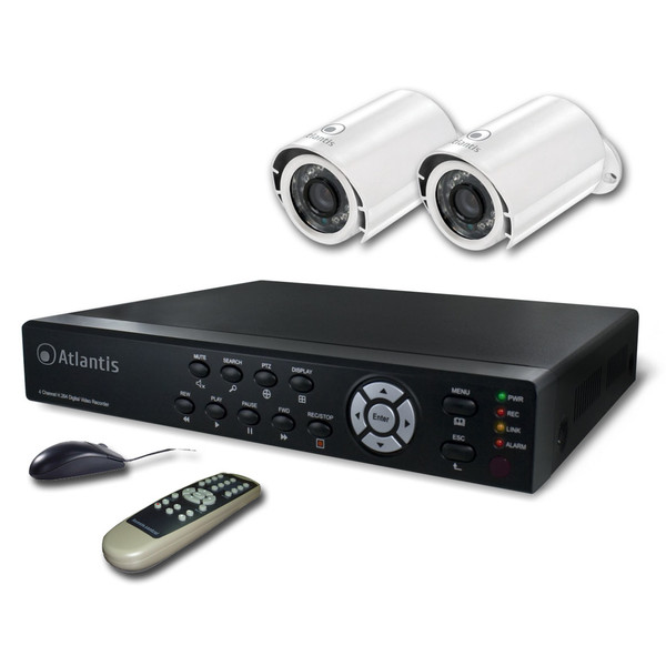 Atlantis Land NetCamera System V400 Kit Verkabelt 4Kanäle Videoüberwachungskit