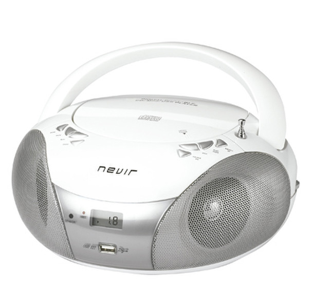 Nevir NVR-448 Цифровой 2.4Вт Белый CD радио