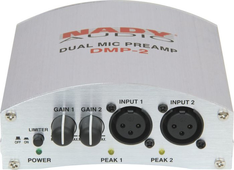 Nady Systems Dual mic preamp 2.0 Performance/stage Wired Aluminium audio amplifier
