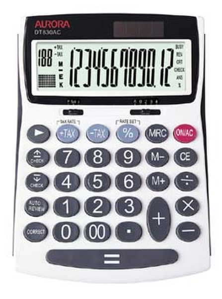 Aurora DT830AC Desktop Basic calculator White calculator