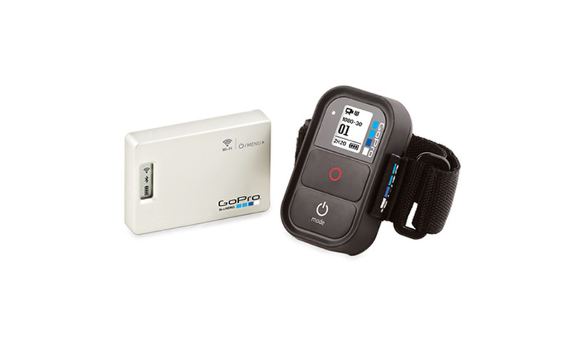 GoPro Wi-Fi BacPac + Wi-Fi Remote Combo Kit Беспроводной RF Нажимные кнопки Черный, Cеребряный пульт дистанционного управления