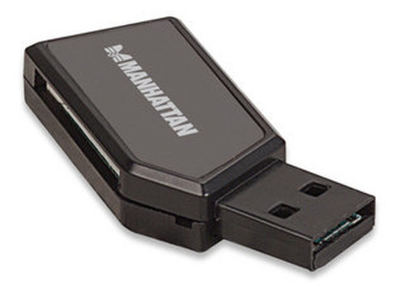 Manhattan 101677 USB 2.0 Черный устройство для чтения карт флэш-памяти