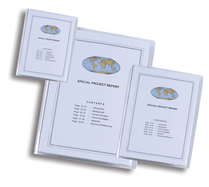 Snopake Presentation Display Book - Clear, 10 Pocket, A3 Polypropylene (PP) report cover