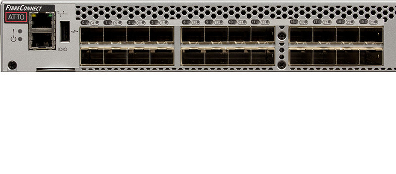 Atto FibreConnect 1612-D00 Управляемый Fast Ethernet (10/100) 1U Cеребряный