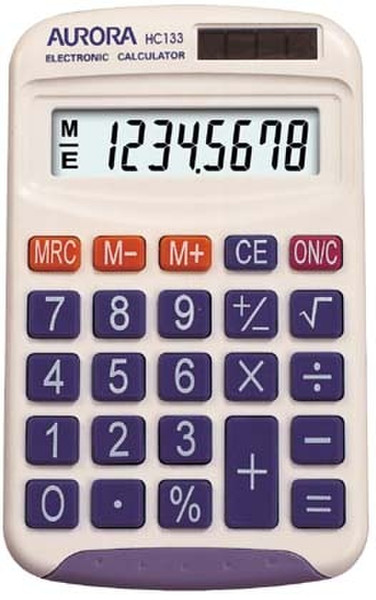 Aurora HC133 Pocket Basic calculator White calculator