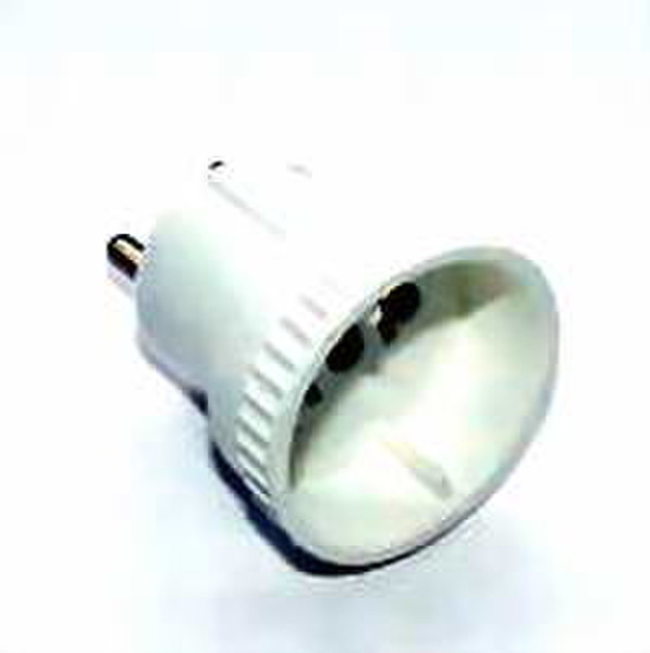 e+p S 3 Type E (FR) Type F (Schuko) White power plug adapter