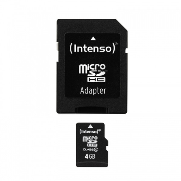 Intenso 4GB MicroSDHC 4ГБ MicroSDHC Class 10 карта памяти