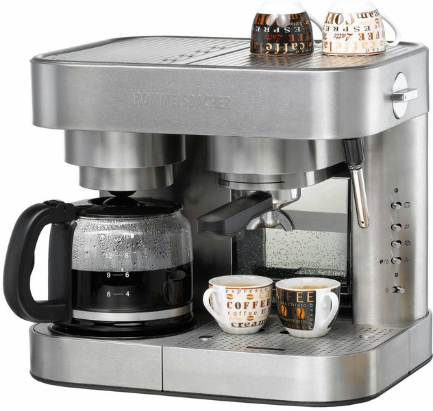 Rommelsbacher EKS 3000 Combi coffee maker 1.5л 10чашек Нержавеющая сталь кофеварка