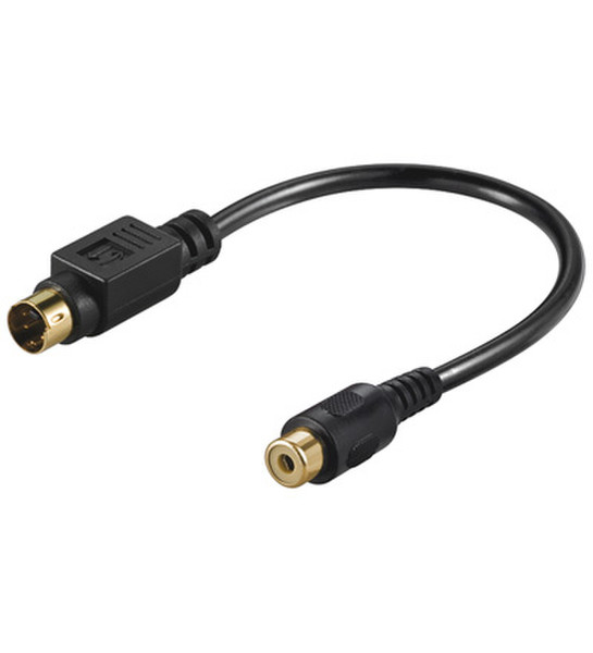 Wentronic AVK 260-0013 0.13m PL 0.13m S-Video (4-pin) RCA Black