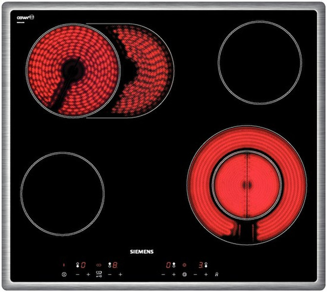 Siemens ET645EN11D Eingebaut Ceramic hob Schwarz, Edelstahl Kochfeld