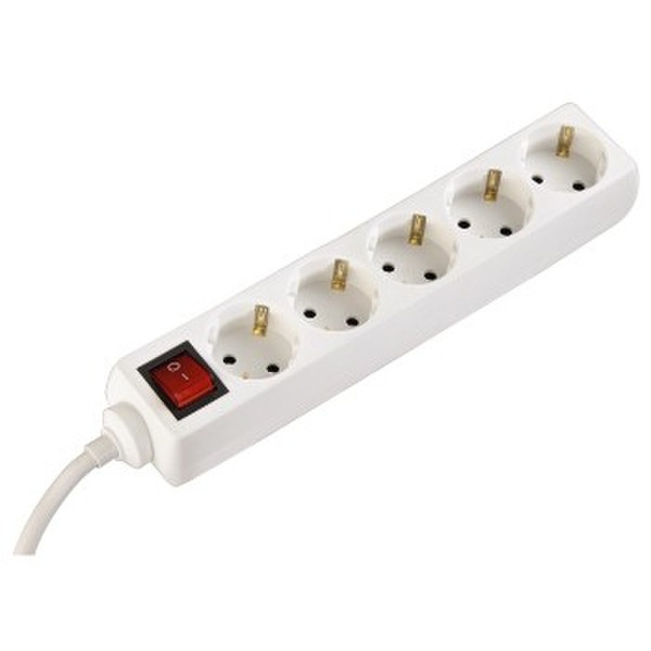 Hama 00047842 5AC outlet(s) 230V 1.4m White surge protector