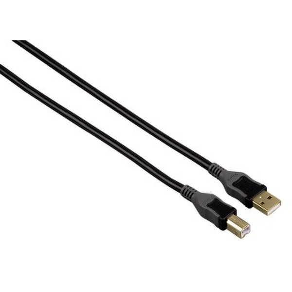 Hama USB 2.0, 0.5m 0.5m USB A USB B Schwarz