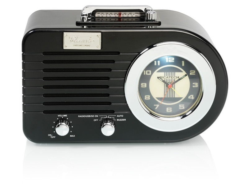 Ricatech PR220 Часы Черный радиоприемник