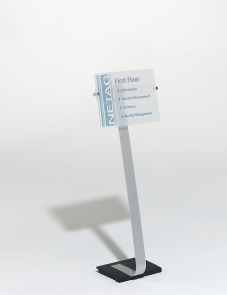 Durable CRYSTAL SIGN stand A3 Silver
