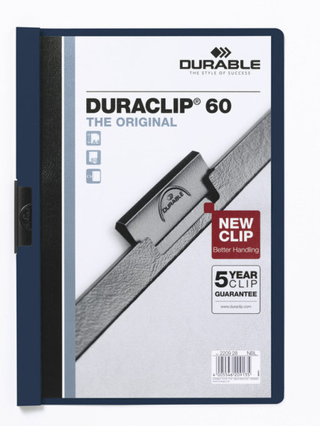 Durable DURACLIP® 60 A4 ПВХ Синий обложка с зажимом