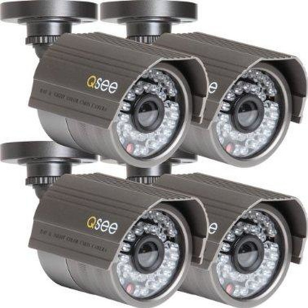 Q-See QM6008B 4-pack CCTV security camera indoor & outdoor Bullet Black