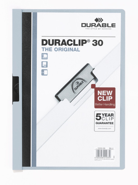 Durable DURACLIP® 30 A4 ПВХ Синий обложка с зажимом