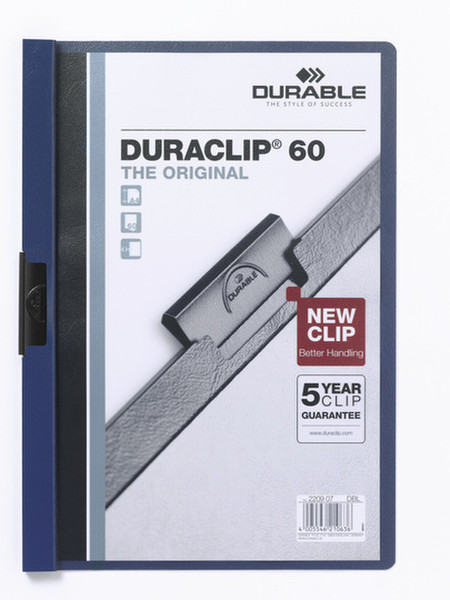 Durable DURACLIP® 60 A4 ПВХ Синий обложка с зажимом