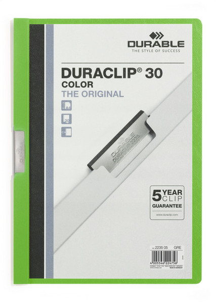 Durable DURACLIP® 30 COLOR Green report cover