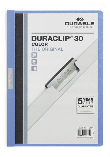 Durable DURACLIP® 30 COLOR Синий обложка с зажимом