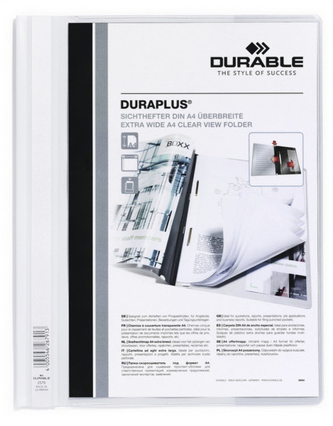 Durable DURAPLUS® Белый обложка с зажимом