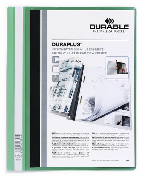 Durable DURAPLUS® Зеленый обложка с зажимом