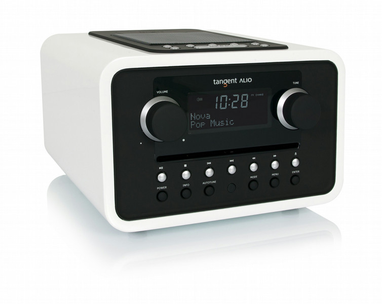 Tangent Alio FM/CD Digital 10W White CD radio