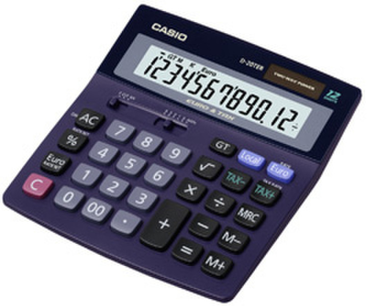 Casio D-20TER Desktop Basic calculator Blue calculator