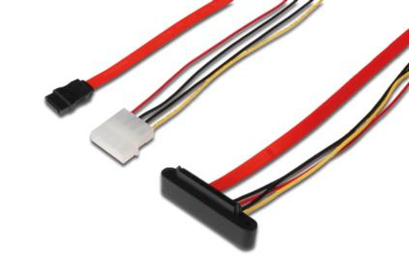 ASSMANN Electronic AK-125006 SATA 22-pin SATA 7-pin + 4-pin Molex Rot SATA-Kabel