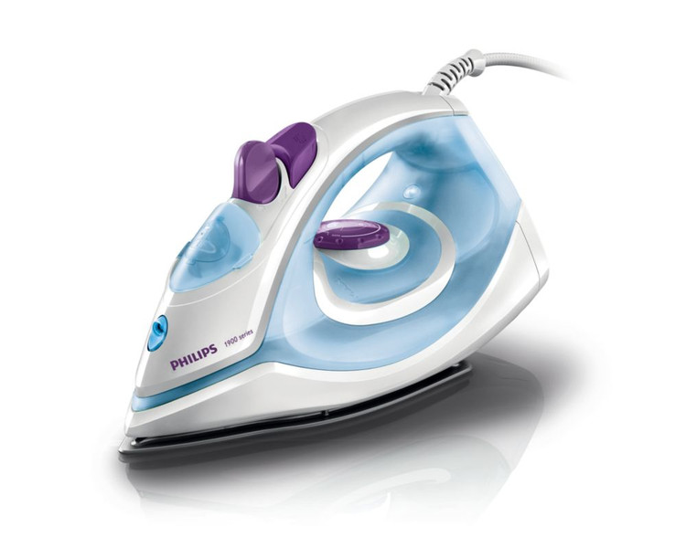 Philips 1900 series GC1905/02 Steam iron 1400W Blue,White iron