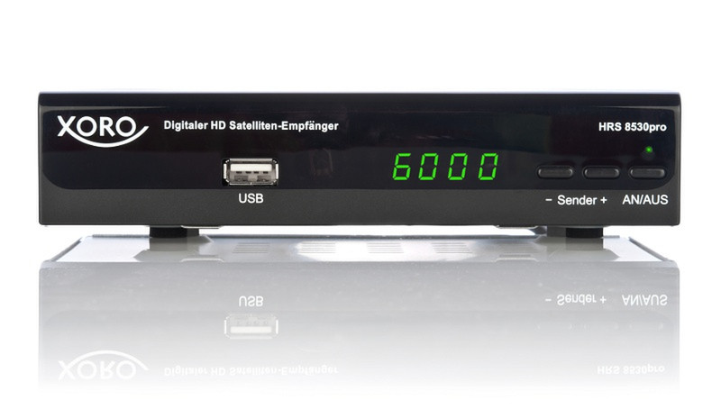 Xoro HRS 8530pro Satellite Full HD Black TV set-top box