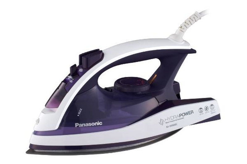 Panasonic NI-W900CV Dry & Steam iron Ceramic soleplate 2400Вт Фиолетовый, Белый