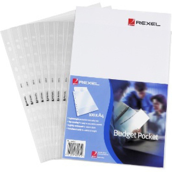 Rexel Budget Embossed Top Opening Pockets (100) filing pocket