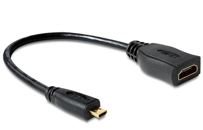DeLOCK 65391 0.23м HDMI Micro-HDMI Черный HDMI кабель