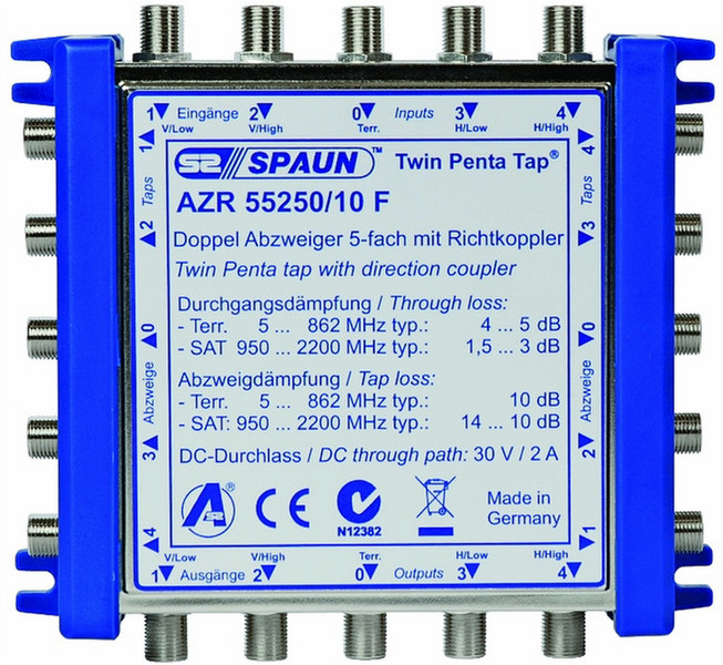 Spaun AZR 55250/10 F Cable splitter Синий