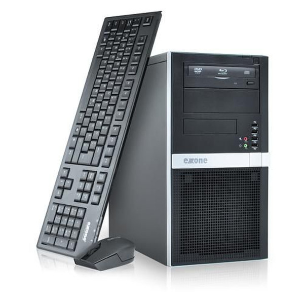 Exone Business 1101 3.3GHz i3-3220 Micro Tower Schwarz, Silber PC