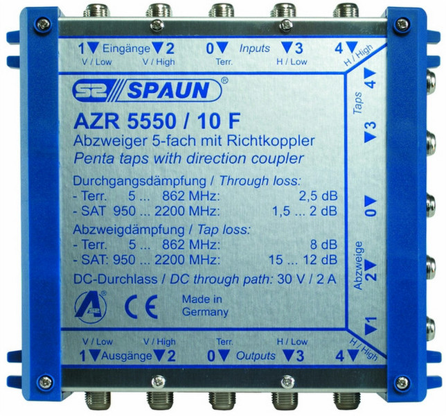 Spaun AZR 5550/10 F Cable splitter Blau