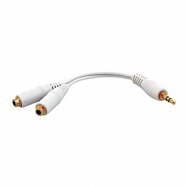 CTA Digital 3.5mm Ear bud Splitter Cable splitter Белый
