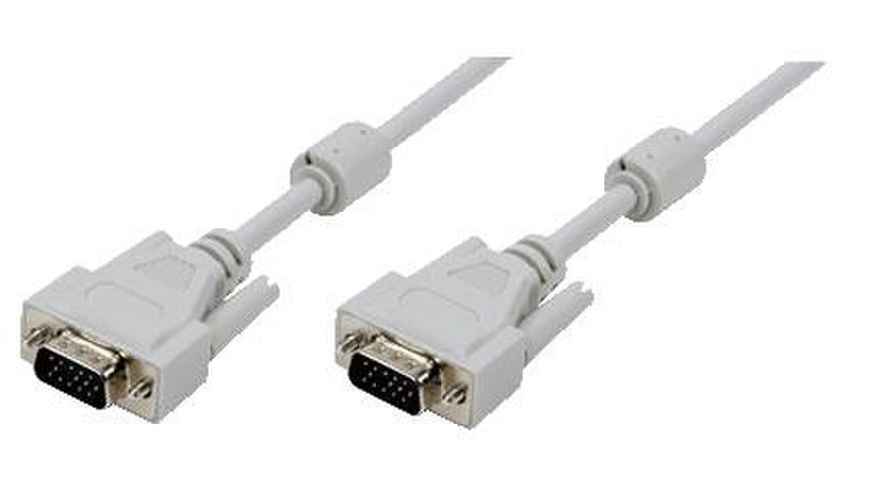 LogiLink 5m, VGA/VGA, M/M 5м VGA (D-Sub) VGA (D-Sub) Серый