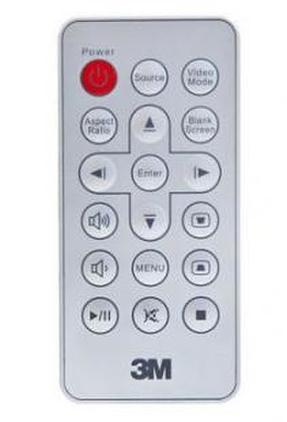 3M 78697201032 IR Wireless press buttons Silver remote control