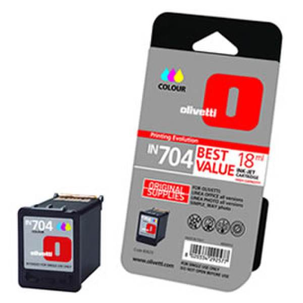 Olivetti IN704 High capacity colour ink-jet cartridge cyan,magenta,yellow ink cartridge