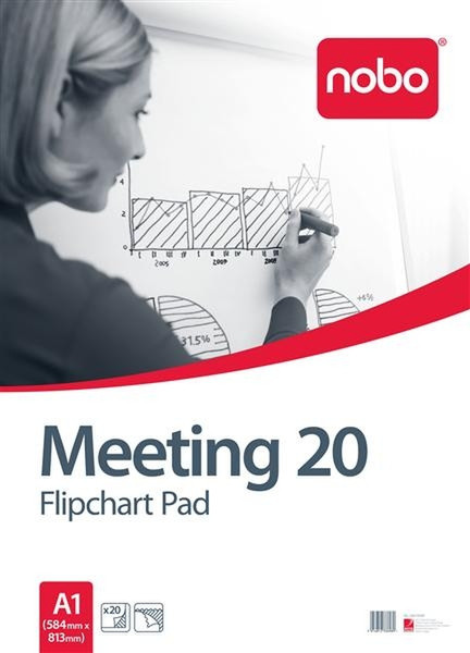 Nobo Flipchart Pad Plain 20 Sheets ( A1)