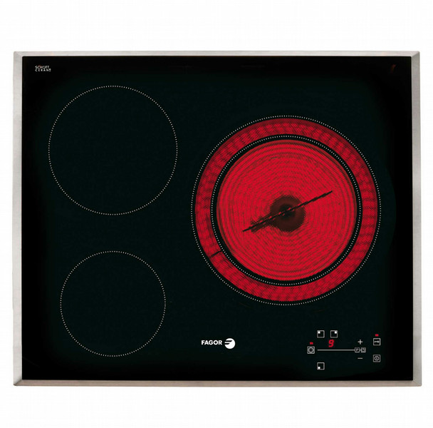 Fagor 2V-33TAX Встроенный Electric hob Черный