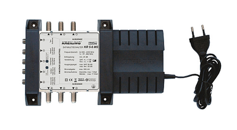 KREILING KR 5-6 MS Cable splitter/combiner Черный кабельный разветвитель и сумматор