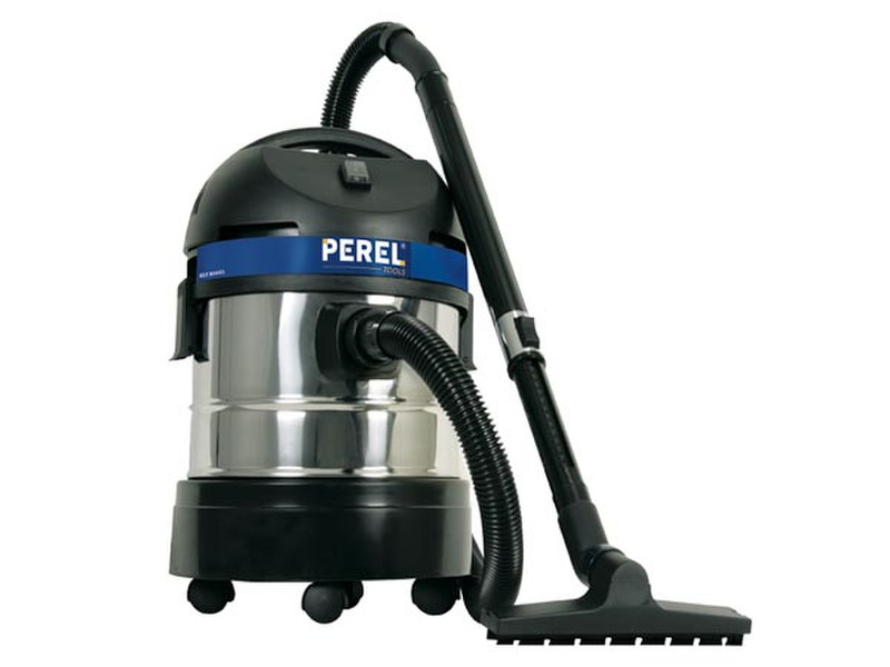 Perel WVACL Drum vacuum cleaner 20L 1250W Black,Blue,Chrome vacuum