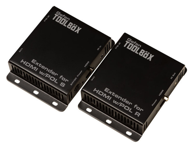 Gefen GTB-HDBT-POL-BLK AV transmitter & receiver Schwarz Audio-/Video-Leistungsverstärker
