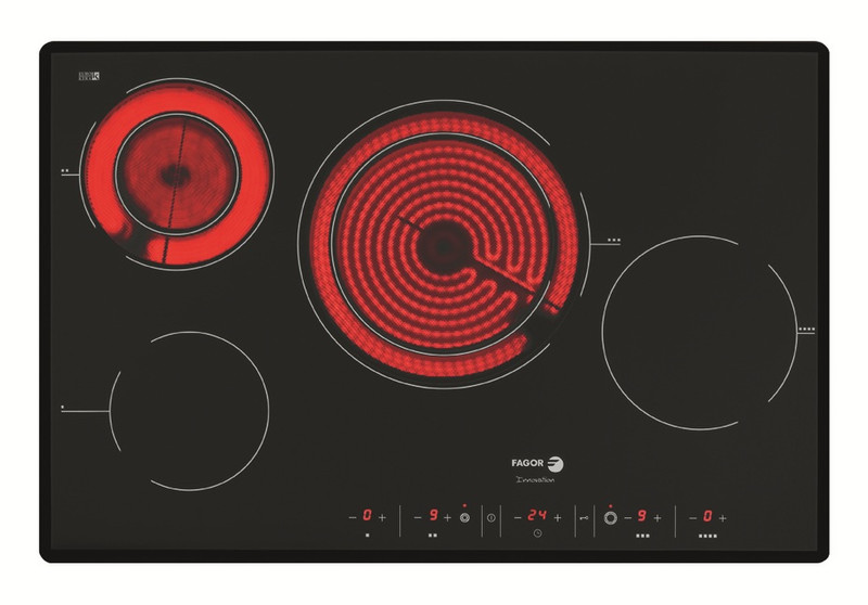 Fagor 2VFT-75S Eingebaut Ceramic hob Schwarz