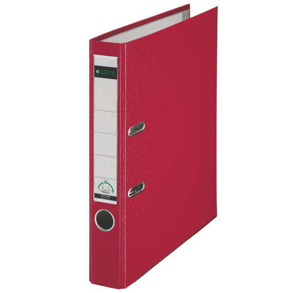 Leitz 180° Plastic Lever Arch File Red folder